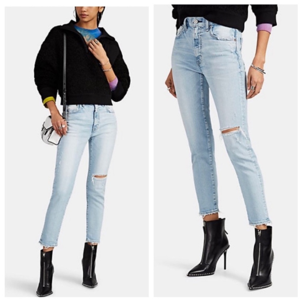 MOUSSY VINTAGE Vivian Distressed Skinny Jeans In Light Blue SIZE 25 - Picture 14 of 15